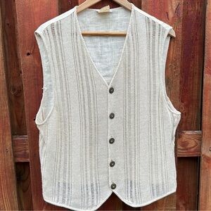 Anvers Women's Cream Button-Up Vest Size L
